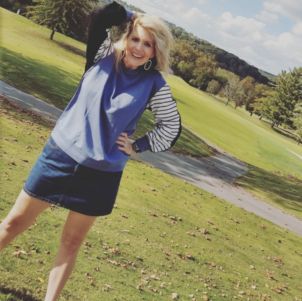 Color-Block Sweatshirt NWOT (ONLY MODELED)